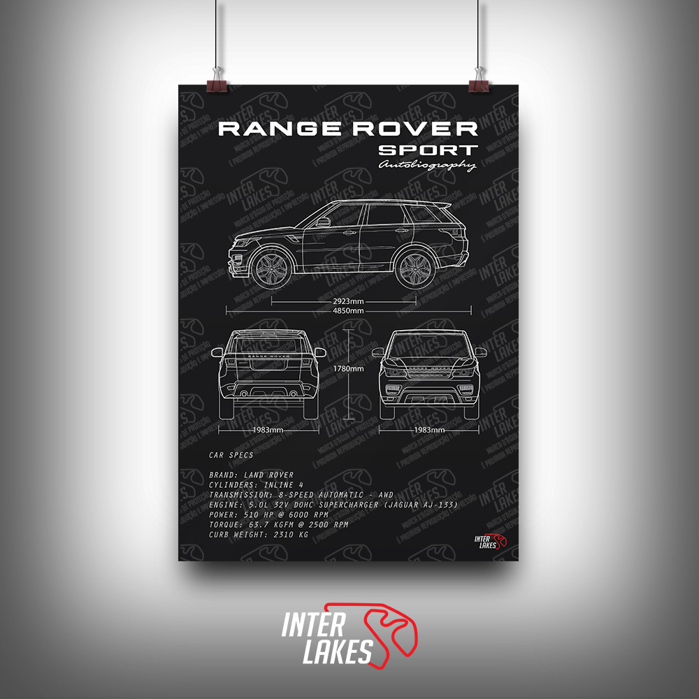 QUADRO/POSTER LAND ROVER RANGE ROVER SPORT AUTOBIOGRAPHY 2014