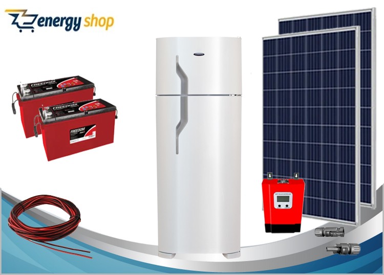 Kit Energia Solar Geladeira Duplex 360 litros (2x painel 280W)