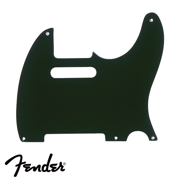 Escudo Fender Preto Para Telecaster 3 Camadas