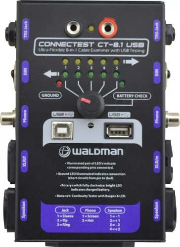 Testador de Cabos - 8 em 1 - Waldman CONNECTEST CT - 8.1 USB