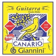 Encordoamento Para Guitarra Canário Aço 009 Gesgt9 Giannini