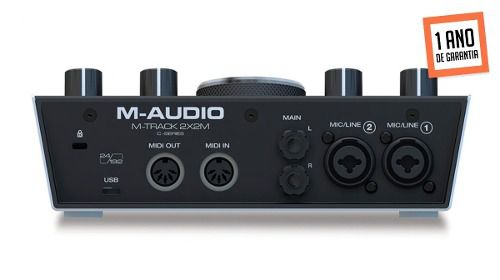 Interface De Áudio M-audio M-track 2x2M para Gravação Usb