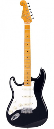 Guitarra Stratocaster Sx Sst 57 Preta Lh Canhoto