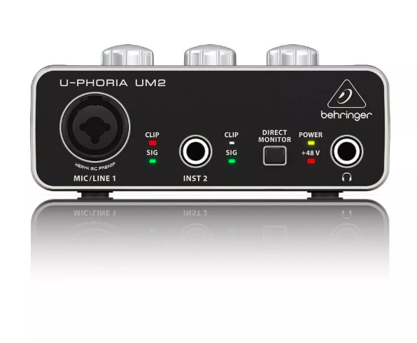 Interface De Áudio Usb U-phoria Um2 Behringer De 48 Khz