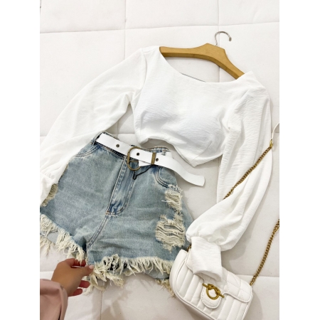Cropped Gisele + Short Jeans Lumena