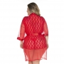 Robe Luxo Rendado Vermelho Plus Size - Pimenta Sexy
