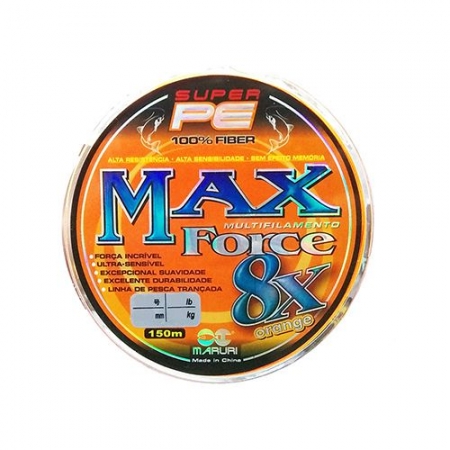 Linha Multifilamento Max Force 8x - orange