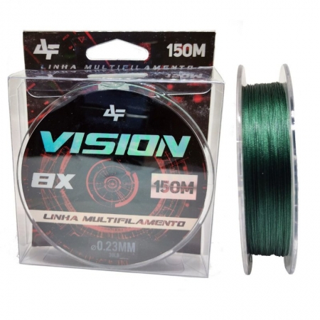 Linha Multifilamento Vision 8X Dark Green 150M - Vários Diâmetros.