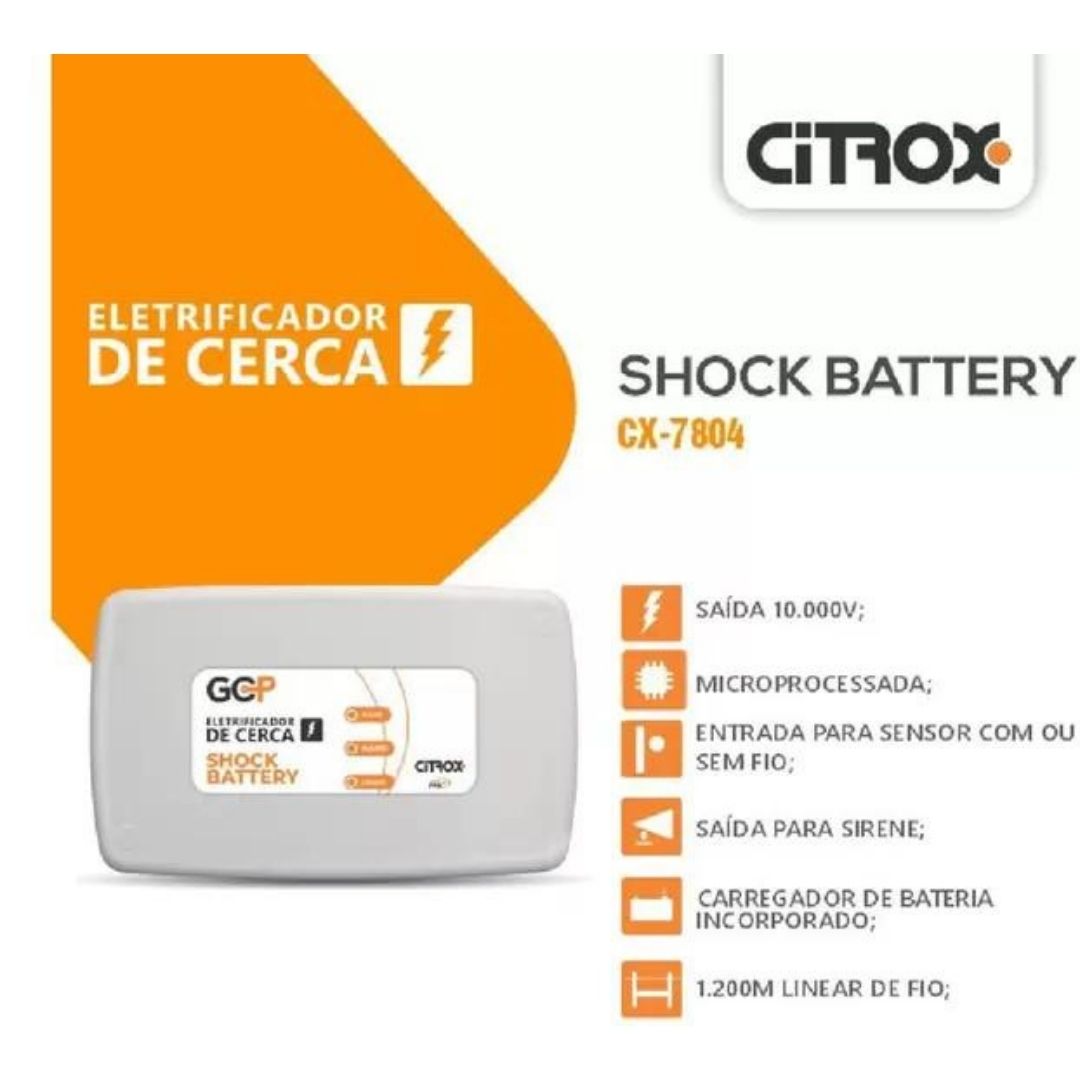 ELETRIFICADOR CITROX SHOCK BATTERY CX