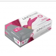 Luva Unigloves Rosa de Látex Clássico Premium G - 100 unidades