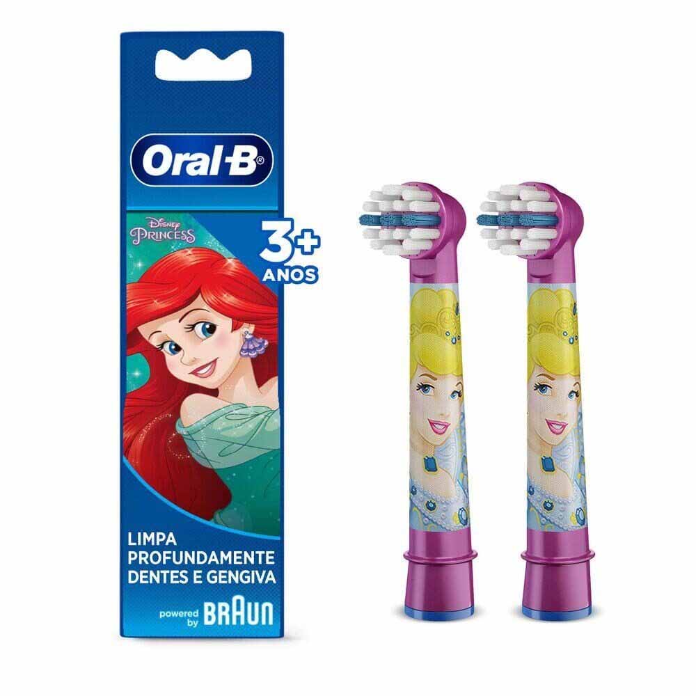 Refil Escova de Dentes Elétrica Infantil Oral-B Disney Princess - 2 Unidades