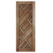 Porta de madeira maciça almofadada modelo pm - 06 Cumaru