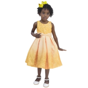 Vestido de Menina Amarelo Ouro Efeito Glitter - Casamento Formatura