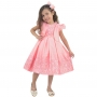 Vestido Rosa Com Efeito Glitter Infantil + Bolero - Casamento Formatura