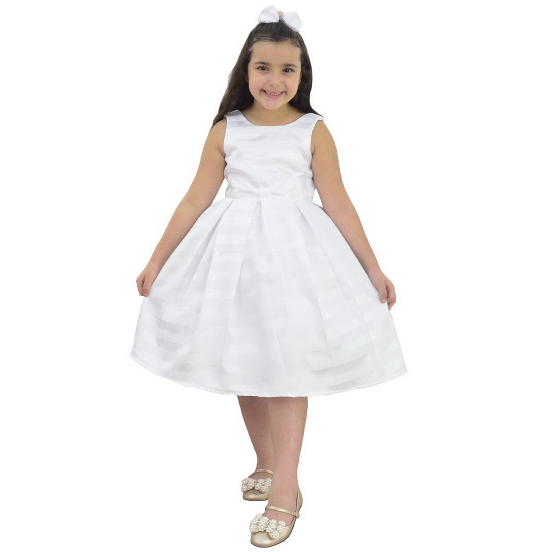 Vestido Branco Infantil - Batizado de Menina - Outlet