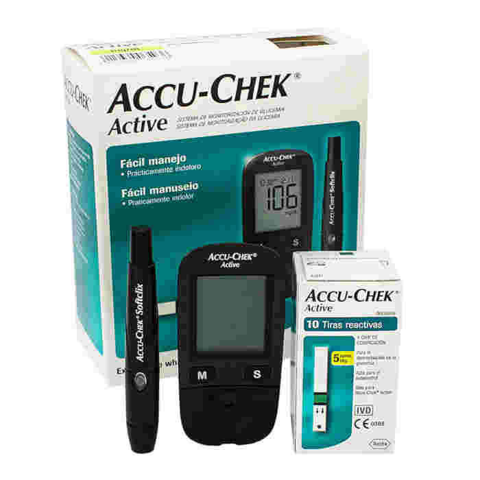 Accu-Chek Active kit Medidor de Glicose Completo Roche