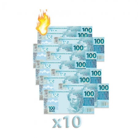 10 Burning Money - (Notas Flash) 100 Reais Q