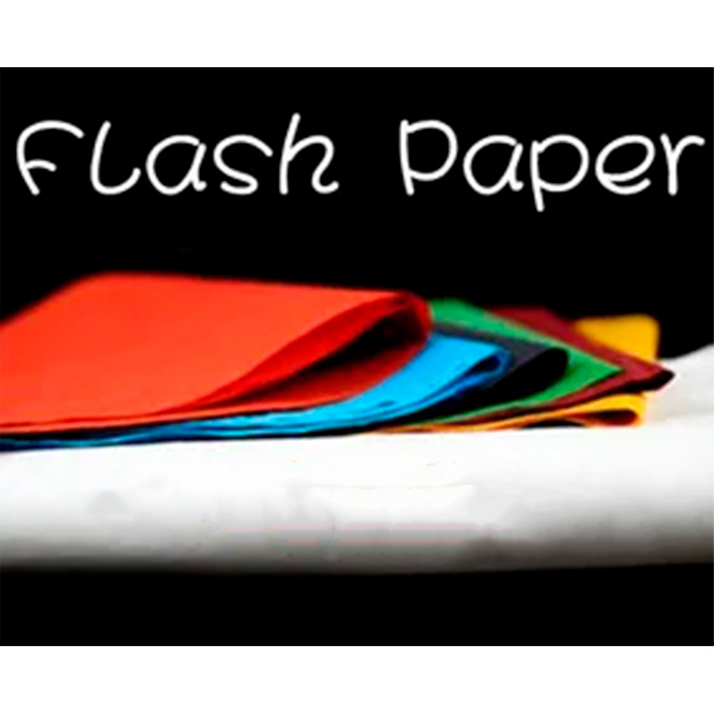 2 Folhas De Papel Flash - Flash Paper - Cores Variadas Q