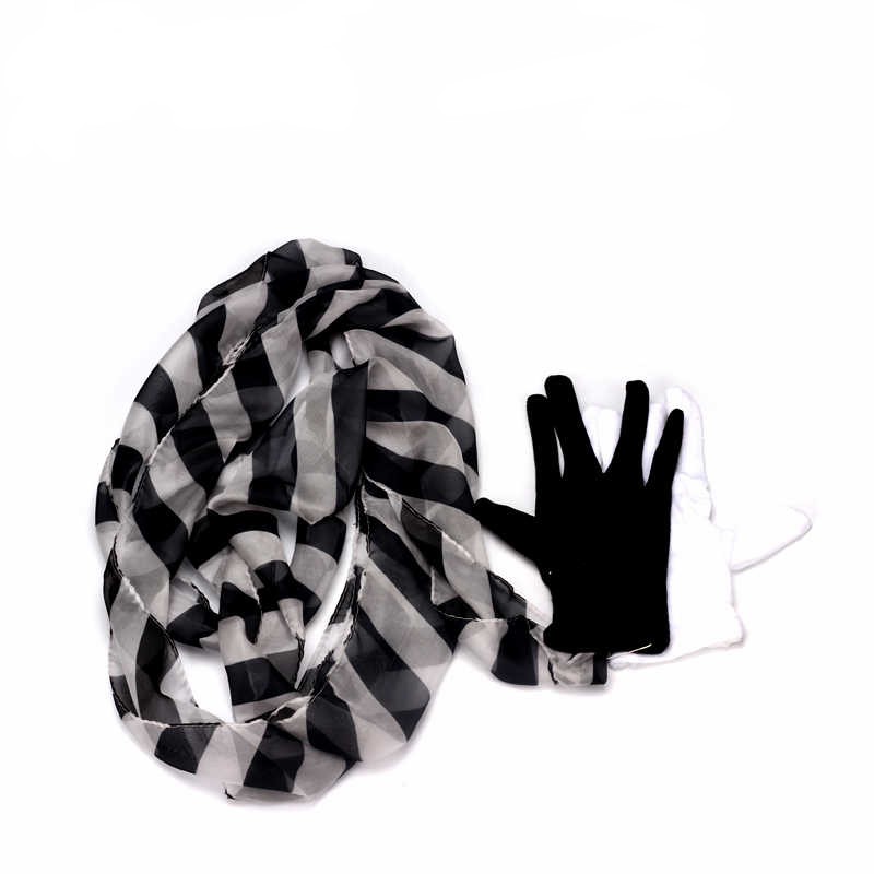 Luvas Em Streamer Zebra - Black And White Gloves To Zebra Streamer R+