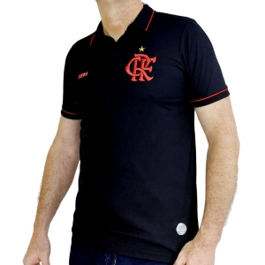 Blusa do Flamengo de Malha Gola Polo