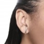Brinco Ear hook liso folheada ouro 18k garantia antialérgico