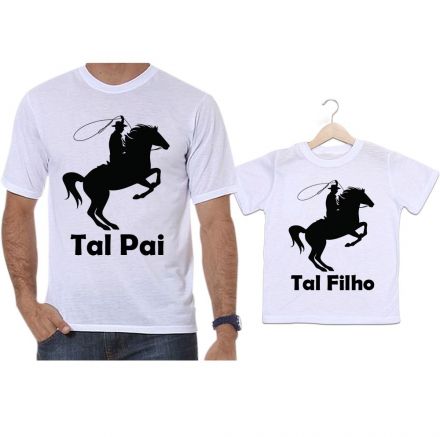 Camisetas Tal Pai Tal Filho Cavalo Cowboy