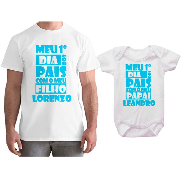 Kit Camiseta e Body Meu Primeiro Dia dos Pais CA0688
