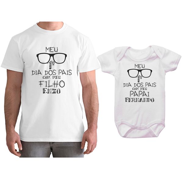 Kit Camiseta e Body Meu Primeiro Dia dos Pais CA0702