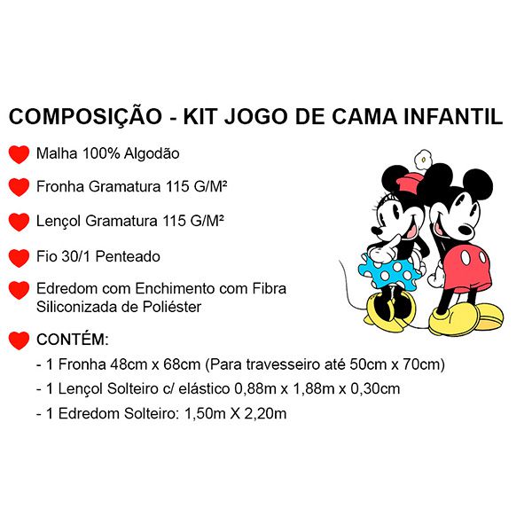 Kit Jogo de Cama Solteiro Frozen Disney Amizade Azul - 3 Peças