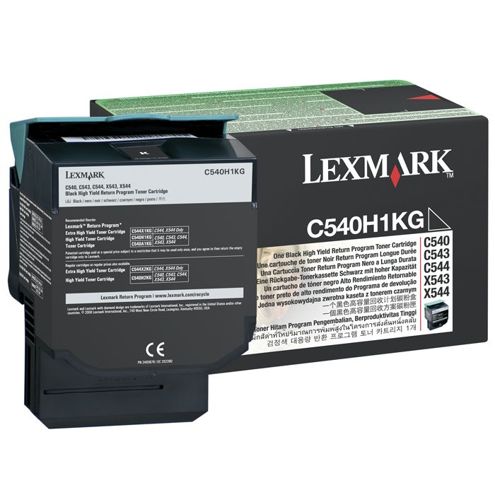 Toner Lexmark C540/C544/X543/X544 Preto - C540H1KG