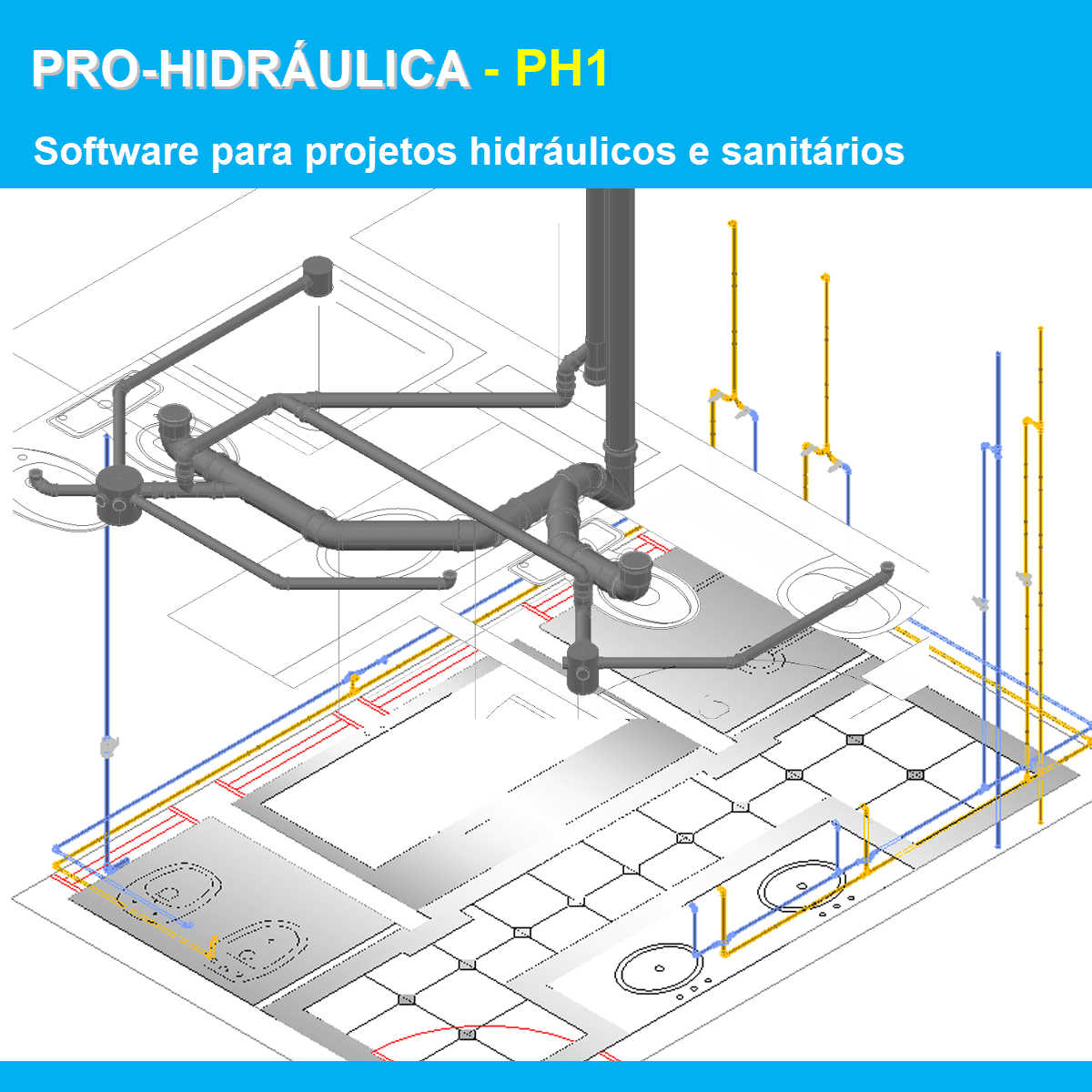 Software PRO-Hidráulica versão 18 Pacote PH1 incluindo Detalhamento e Dimensionamento  - MULTIPLUS SOFTWARES