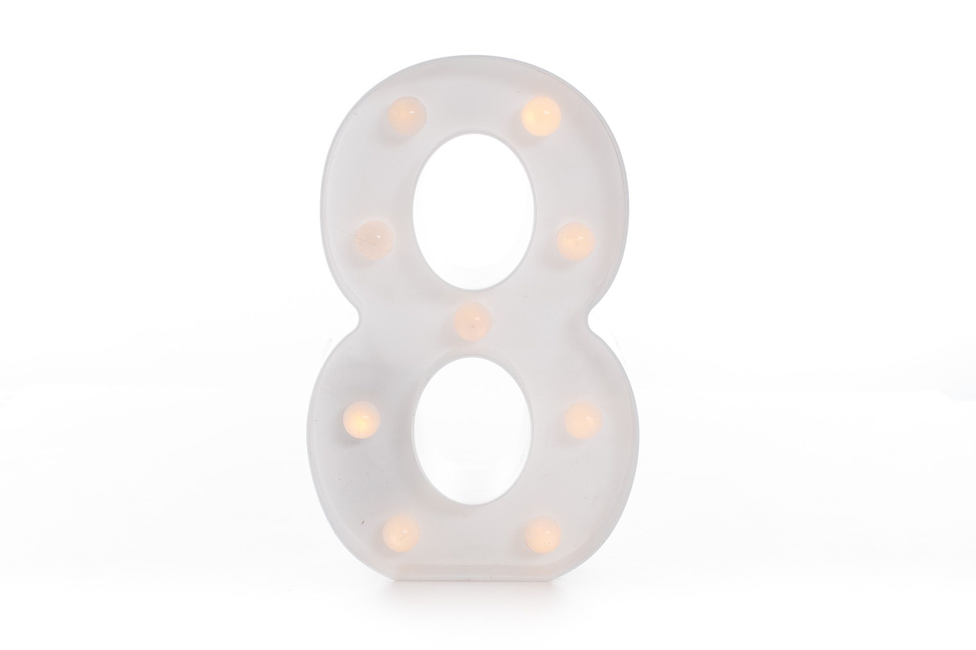 Luminária de Plástico Números 0 a 9