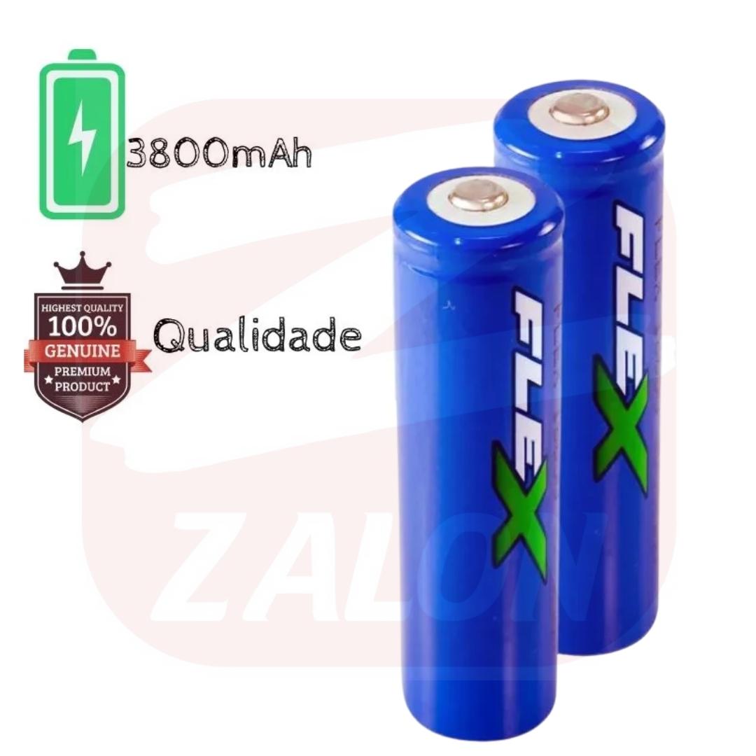 12 Baterias Recarregáveis 18650 3.7V 3800mAh Flex Lanterna - Foto 3