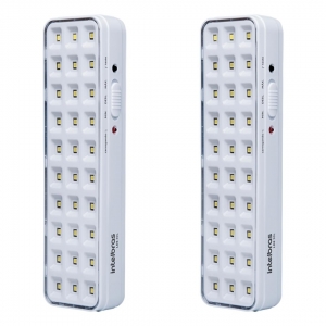 2 Luminárias de Emergência 30 LEDS até 6h LDE 30L Intelbras - Foto 0