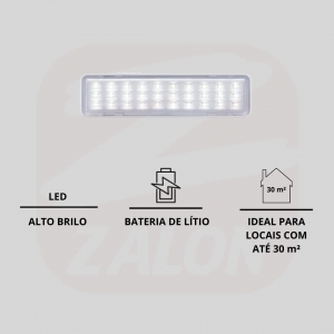 4 Luminárias de Emergência 30 LEDS até 6h LDE 30L Intelbras - Foto 1
