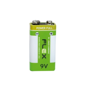 Bateria 9V Zinco-Carbono 6F22 Flex FX-9Z1