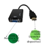 Cabo Adaptador HDMI p/ VGA com Áudio - Foto 3