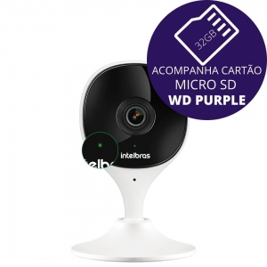 Câmera Wi-fi IP Imx Intelbras Mibo  + Cartão 32GB WD Purple - Foto 0