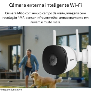 Câmera Wi-Fi iM5 S 4MP Intelbras + Cartão SD 128gb - Foto 2