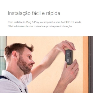 Campainha Sem fio Wi-fi CIB 101 Wireless Intelbras - Foto 3