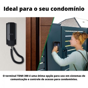 Interfone Intelbras TDMI 300 Preto Condominio Apartamento - Foto 1