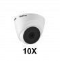 Kit 10 Câmeras de Segurança Dome Intelbras HD VHL 1120 D