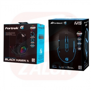 Mouse Gamer RGB M5 USB Fortrek + Headset Black Hawk Fortrek - Foto 1