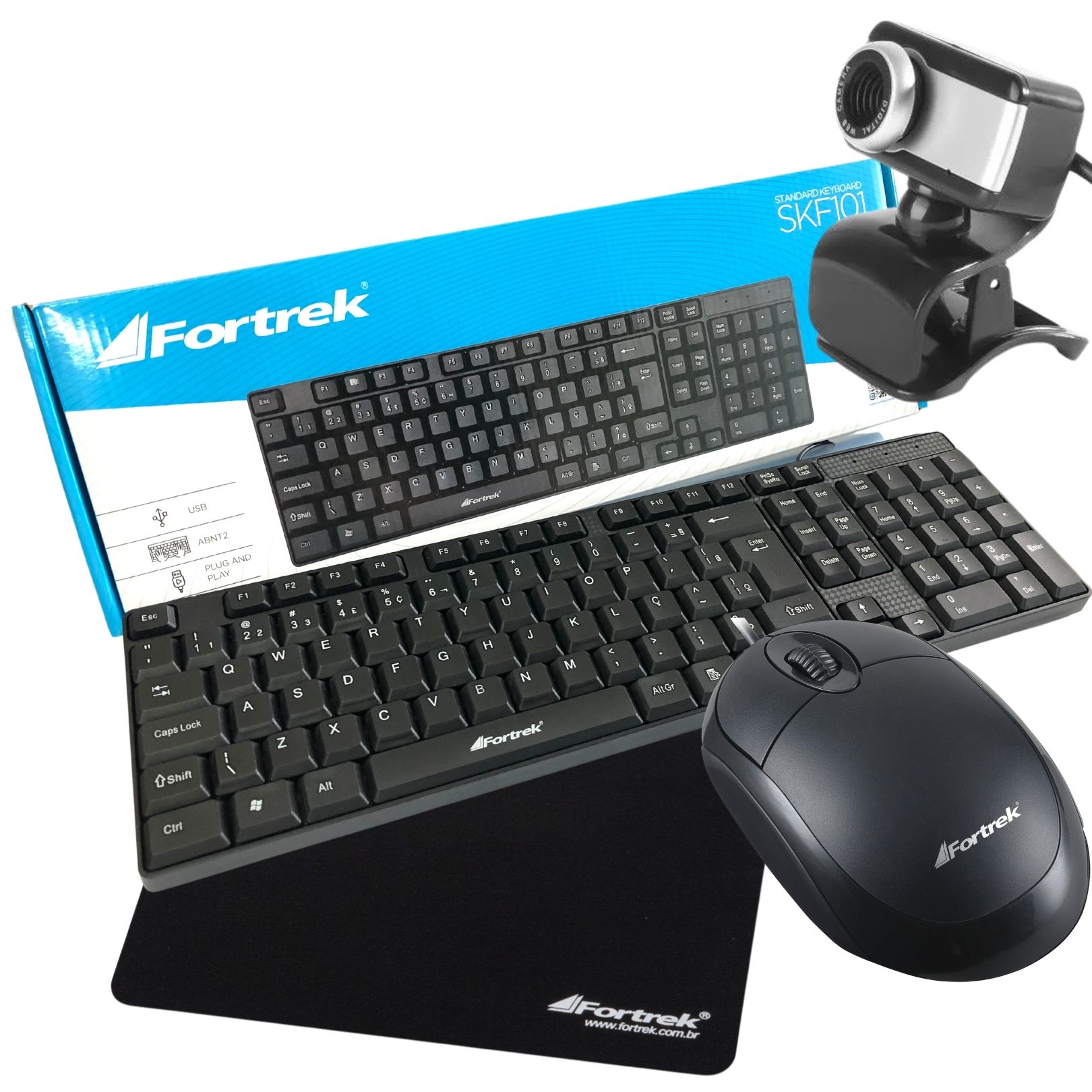 Kit Webcam + Mouse USB + Teclado USB + Mousepad - Foto 0