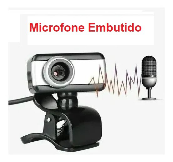 Webcam com Microfone Brazil PC V4 Cabo 1.5m Preto/Prata - Foto 2