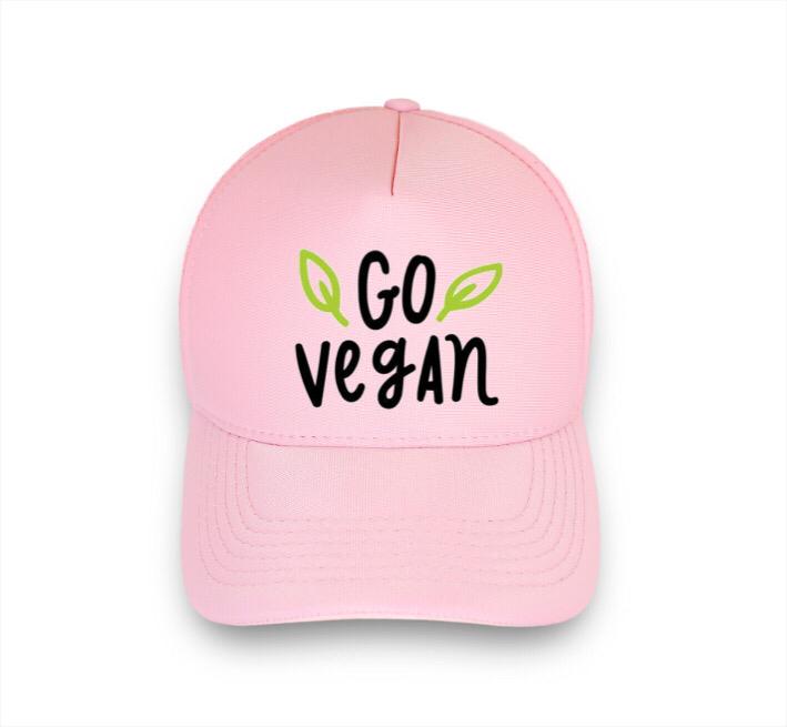 Boné trucker personalizado - Go Vegan