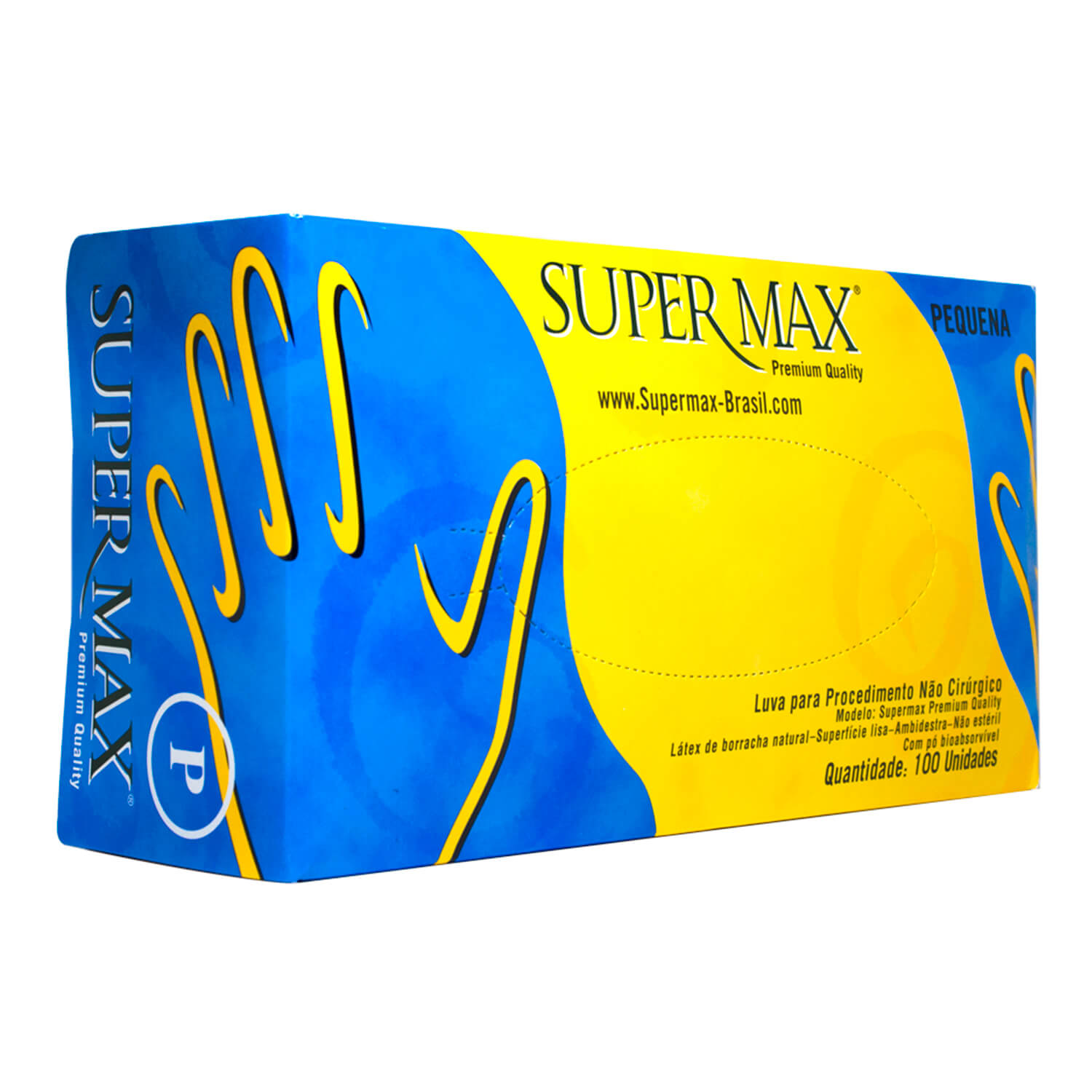 Luva Supermax Latex Com Pó Premium Quality 100un