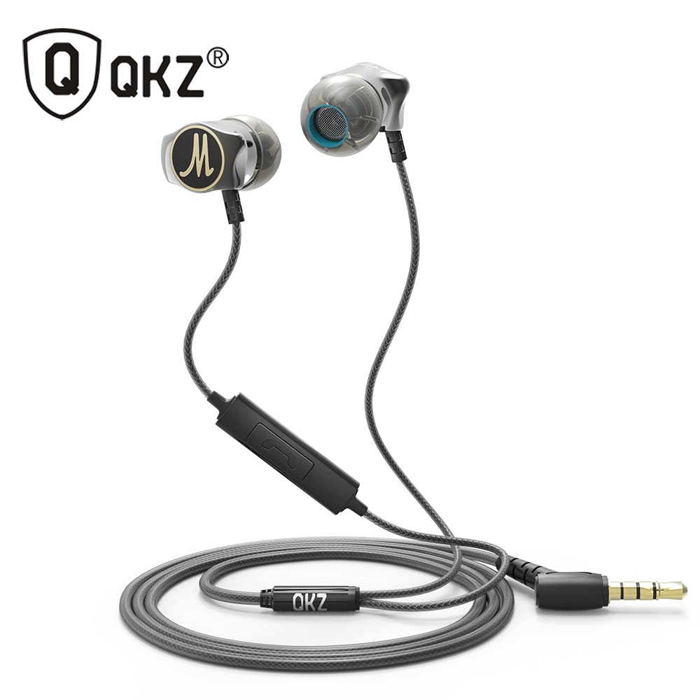 Fone de ouvido qkz x10 liga de zinco em fones de ouvido alta fidelidade fone fone fone de ouvido auriculares audifonos estéreo baixo metal dj