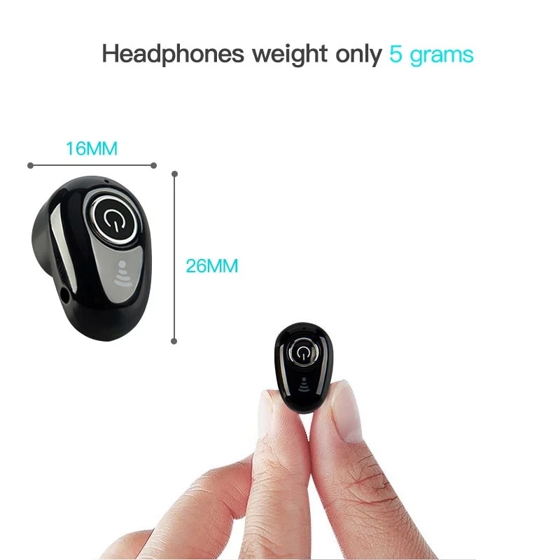 Mini fone de ouvido 5.0, sem fio, bluetooth, estéreo, esporte móvel, fone de ouvido com microfone para todos os smartphones