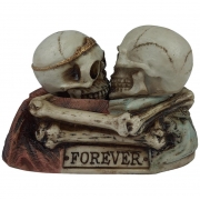 Cranio eternamente juntos Caveira decorativo resina grande